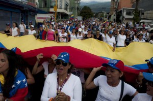 Demonstration against Venezuelan government in San Cristobal