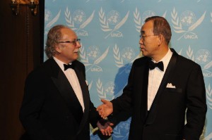 Giampaolo Pioli con Ban Ki-moon