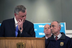 New York City Mayor Bill de Blasio presser on NYPD Police Officers shot in Brooklyn