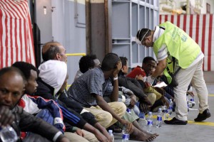 Migrants rescued in Lampedusa