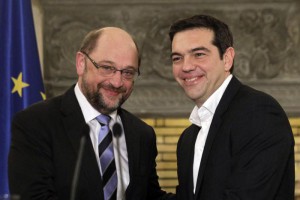 EU Parliament President Martin Schulz visits Athens