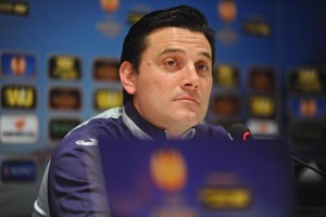 Fiorentina's coach Vincenzo Montella, press conference