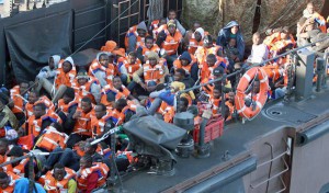 HMS Bulwark Rescues Over 400 Migrants