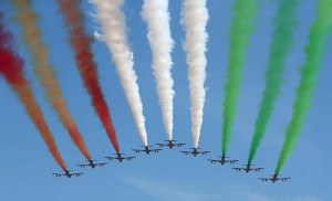 The aerobatic demonstration team of the Italian Aeronautica Militare, "Frecce Tricolori"