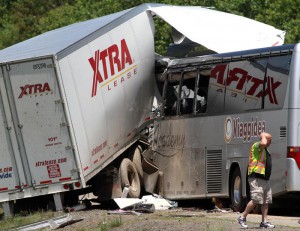 Bus Truck Highway Crash