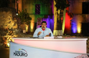 PRESIDENTE VENEZOLANO DURANTE SU PROGRAMA DE TV "CONTACTO CON MADURO"
