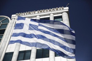 Greek flag flies outside the Athens Stock Exchange.  (ANSA/AP Photo/Petros Giannakouris, File)