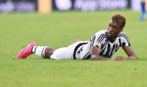 Delusione di Kingsley Coman della Juventus al termine della partita durante la prima giornata del Campionato di Serie A 2015/2016 presso lo Juventus Stadium, Torino, 23 Agosto 2015 ANSA/ ALESSANDRO DI MARCO