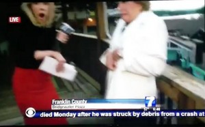 Un frame della diretta tv riguardante l'uccisione di reporter e cameraman