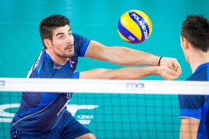 Filippo Lanza of Italy in action during the second round group E match between Australia and Italy of the FIVB Volleyball Men's World Championship 2014 at the Luczniczka Hall in Bydgoszcz, Poland, 14 September 2014.  EPA/TYTUS ZMIJEWSKI POLAND OUT
