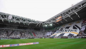 TURIN, ITALY - MAY 13:  Juventus FC fans display a giant banner during the Serie A match between Juventus FC and Atalanta BC at Juventus Stadium on May 13, 2012 in Turin, Italy.  (Photo by Valerio Pennicino/Getty Images)
