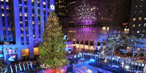 The Rockefeller Center Christmas Tree is lit November 28, 2012 in New York. AFP PHOTO/Stan HONDA        (Photo credit should read STAN HONDA/AFP/Getty Images)