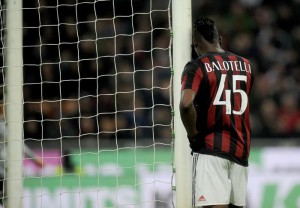 Milan's Mario Balotelli reacts during the Italy Cup second leg semifinal soccer match AC Milan vs US Alessandria at Giuseppe Meazza stadium in Milan, Italy, 01 March 2016. ANSA/DANIELE MASCOLO