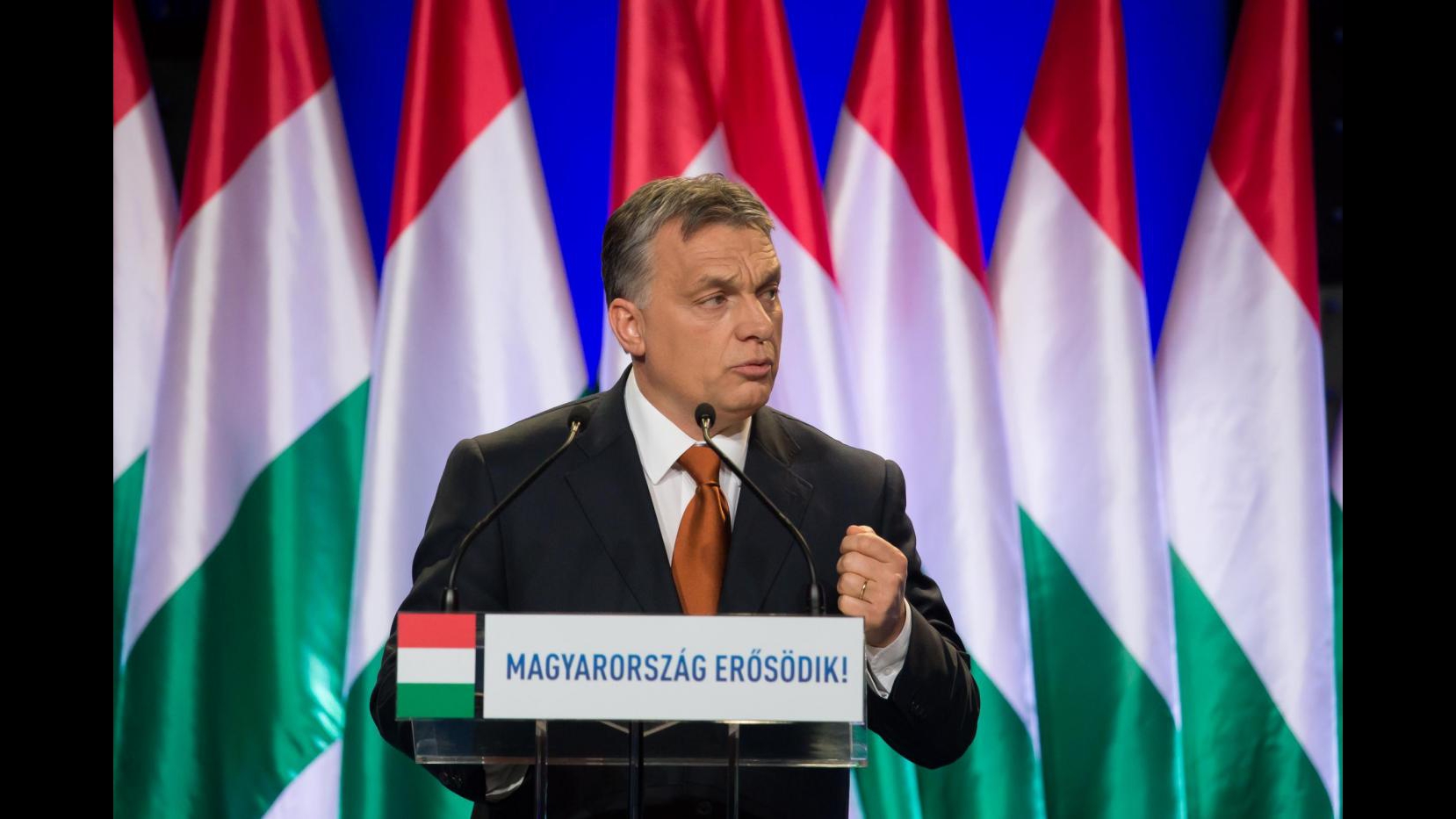 Il primo ministro ungherese Viktor Orban .
