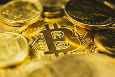 Un'immagine della moneta digitale Bitcoin.