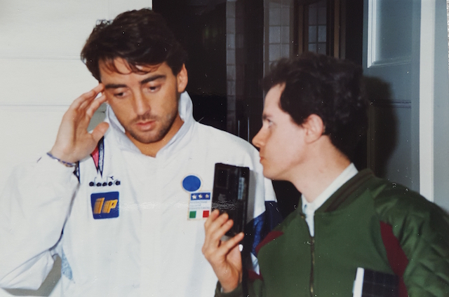 Roberto Mancini negli anni ’90 da giocatore della Nazionale intervistato da Emilio Buttaro