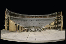 Il modello del Colosseo in legno realizzato tra il 1790 e il 1812 da Carlo Lucangeli e Paolo Dalbono.