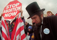 Manifestazione contro l'aborto in Alabama.