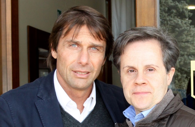 Antonio Conte con il nostro collaboratore Emilio Buttaro