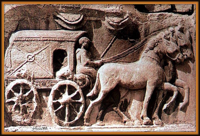 Carro postale dell'antica Roma.
