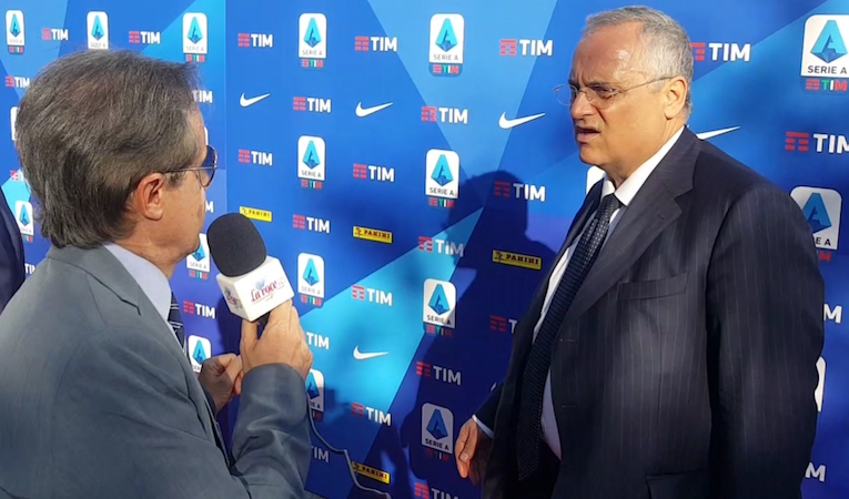 Il presidente della Lazio Claudio Lotito intervistato da Emilio Buttaro per "La Voce d'Italia"