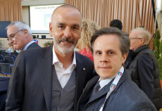 Stefano Pioli insieme al nostro corrispondente Emilio Buttaro in una foto di alcuni mesi fa