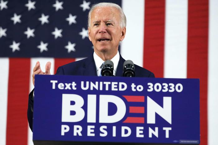 Il candidato del Partito Democratico alla presidenza degli Stati Uniti, Joe Biden.