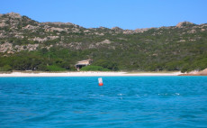 Una vista della spiaggia di Budelli in Sardegna.