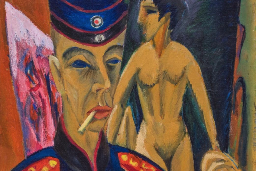 Ernest Ludwig Kirchner: “Autoritratto in divisa militare” 1915