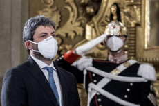 Il presidente della Camera dei deputati Roberto Fico, dopo la riunione con il persidente della Repubblica Sergio Mattarella..