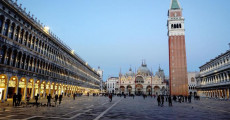Venezia cartoline: piazza San Marco al tramonto