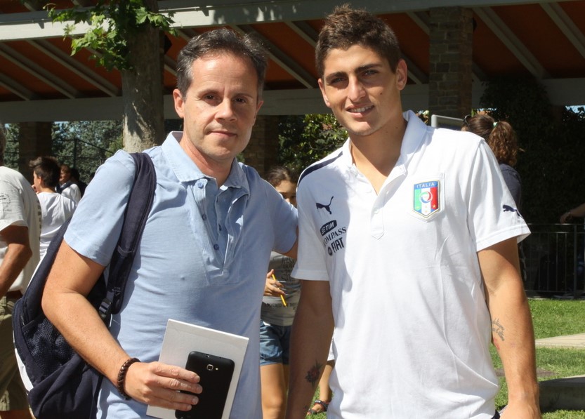Marco Verratti in una foto di qualche anno fa insieme al nostro corrispondente Emilio Buttaro