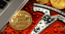 Una moneta di Bitcoin