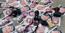 Foto di giornalisti uccisi in Messico durante una giornata di protesta. Archivio.