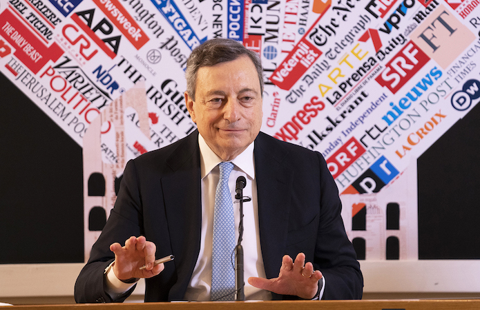 Il Presidente del Consiglio, Mario Draghi, incontra i giornalisti della Stampa Estera, presso la sede dell'Associazione