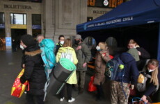 Accoglienza profughi Ucraini da parte della Protezione civile in Stazione Centrale, Milano