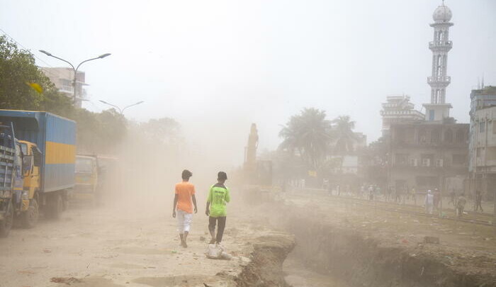 Dhaka, Bangladesh, una delle città con maggior inquinamento atmosferico del mondo.