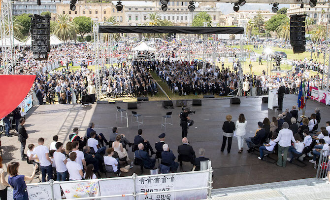 Palermo, 23/05/2022 (II mandato) Il Presidente Sergio Mattarella in occasione dell'iniziativa dal titolo "La memoria di tutti. Italia, Palermo 30 anni dopo"