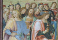 Particolare di una tela del Perugino.