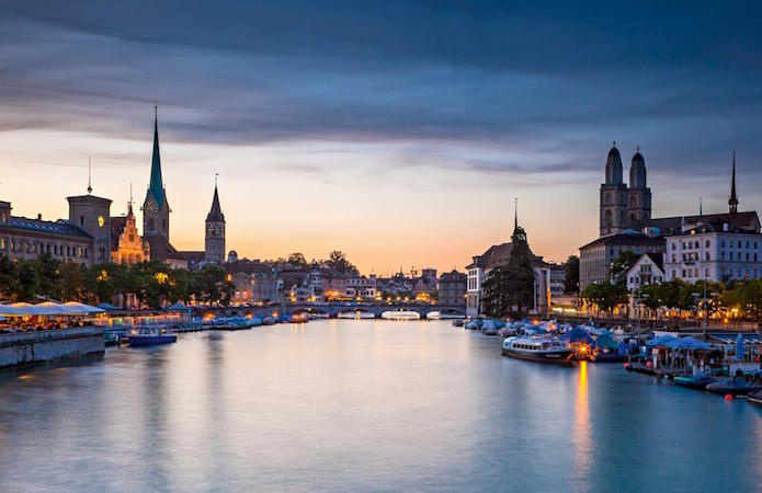 Una vista panoramica di Zurigo.