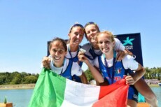 quattro di coppia pesi leggeri femminile di Giulia Mignemi (SC Aetna), Paola Piazzolla (Dibi Rowing), Silvia Crosio (SC Amici del Fiume) e Arianna Noseda (Fiamme Rosse)