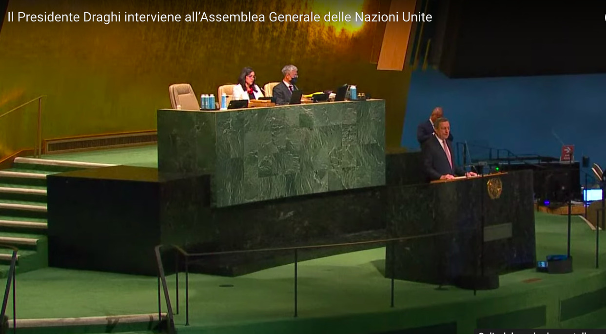 Il Presidente del Consiglio, Mario Draghi, partecipa alla 77° Assemblea generale delle Nazioni Unite.